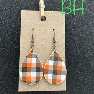 Homemade wood earrings